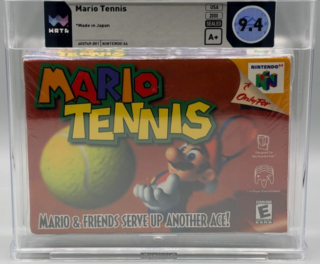 Mario Tennis Nintendo 64 N64 Made in Japan Factory Sealed New WATA 9.4 A+